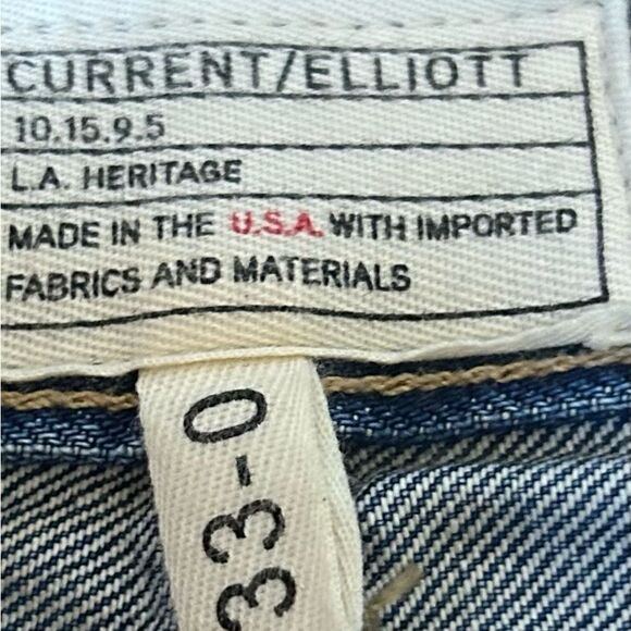 Current/Elliott LA Heritage Denim Men's size 33 Jeans Distressed Details - Picture 10 of 11